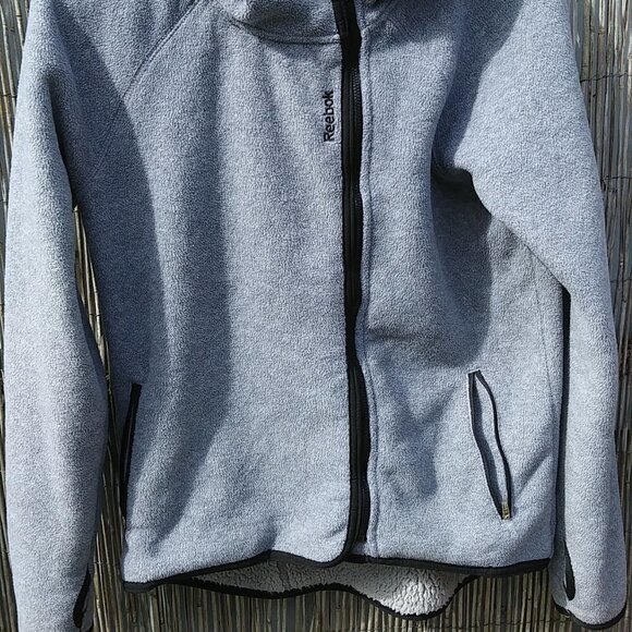 Reebok Fleece Faux Sherpa-Lined Hooded Jacket - S - Picture 4 of 15